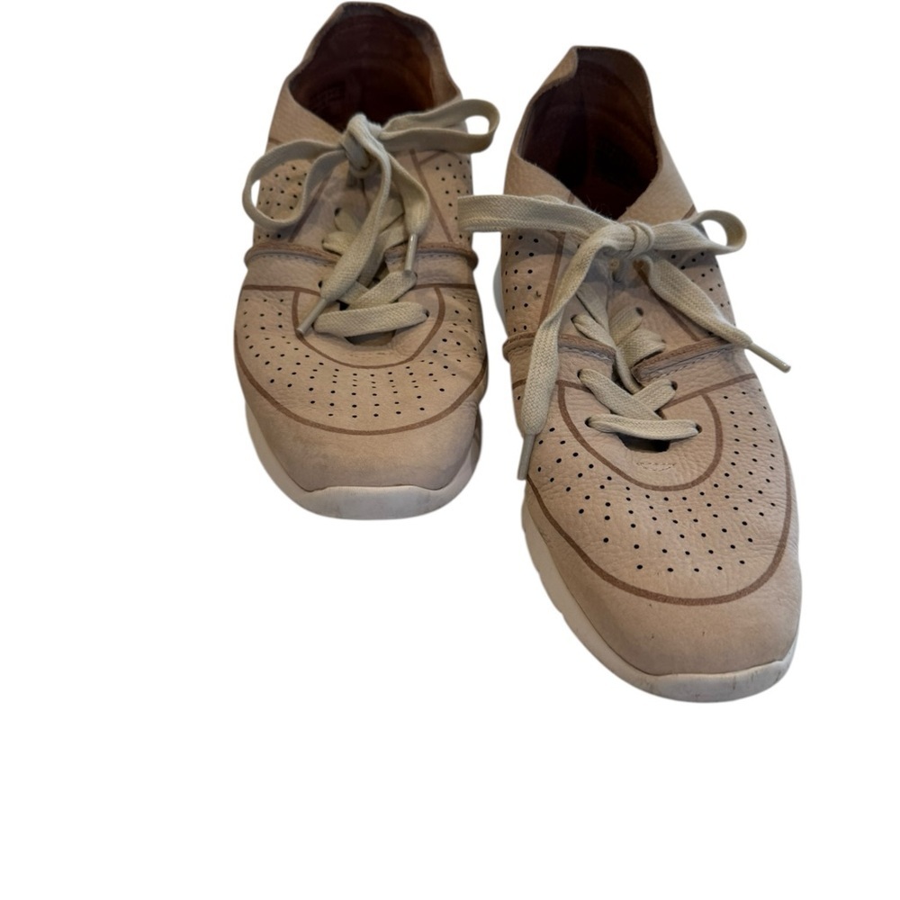Gentle Souls Leather Nude Women's Sneakers - Picture 2 of 5